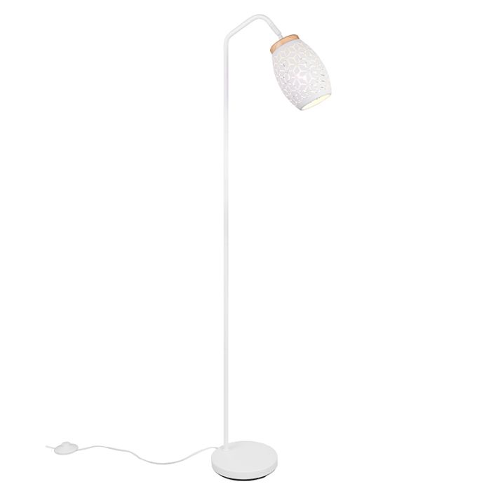 Weiße Stehlampe Modern, Delana, mit Schalter