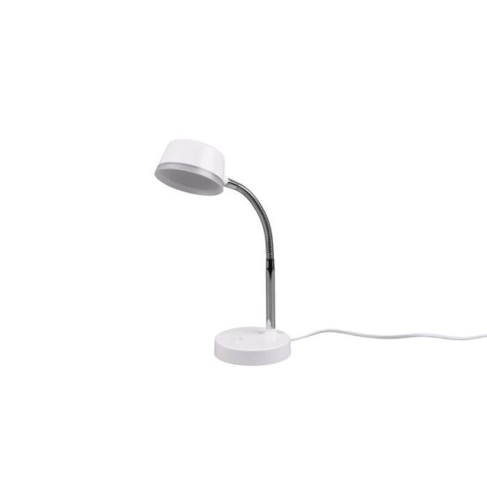 Weiße Schreibtischlampe Modern, Fabio, 4,5W, 3000K LED, mit Schalter
