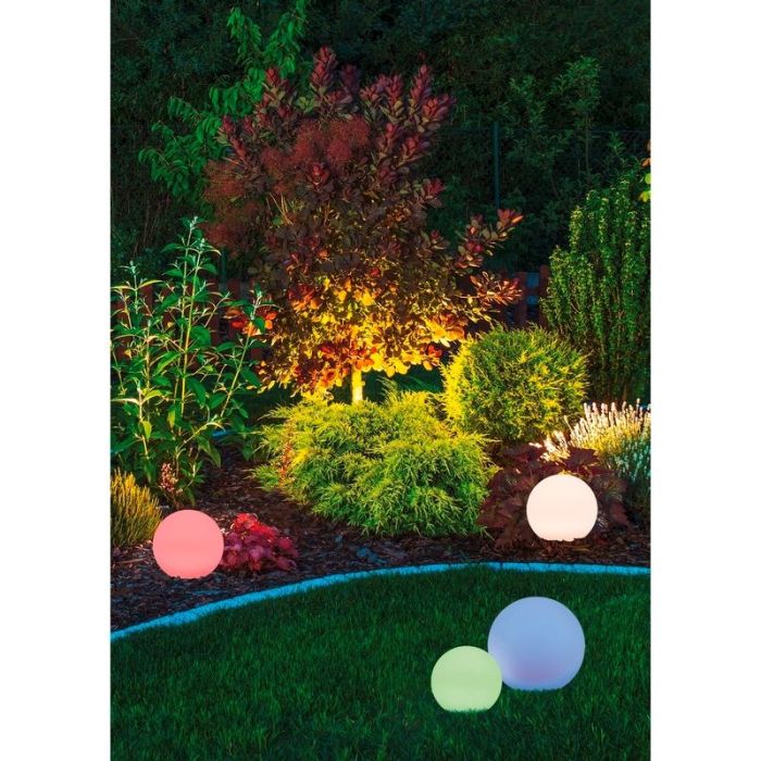 Weiße Solar Außenstrahler Modern, Yavuz, 0,5W, RGBW LED, IP67, mit Fernbedienung