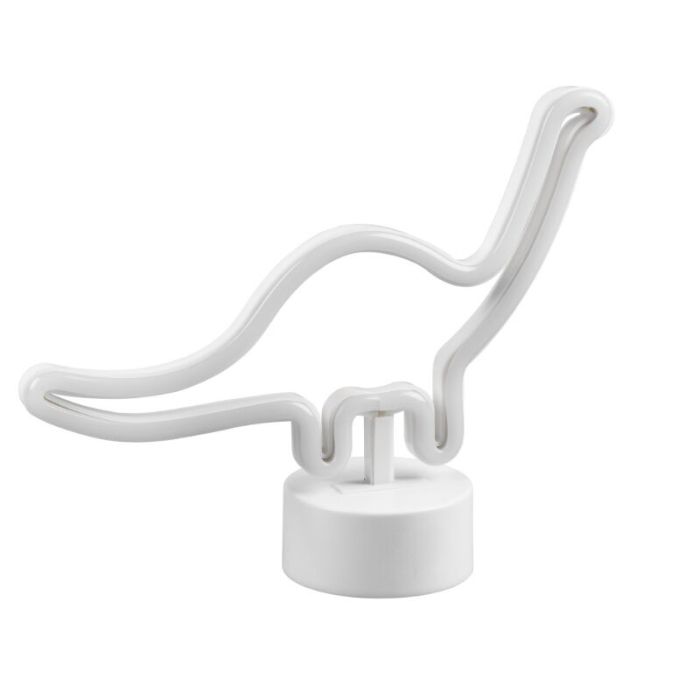 Weiße Kinderzimmer Tischleuchte Kunststoff, Dino, 2W, 3000K LED, mit Schalter