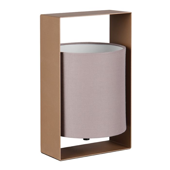 Braune Tischleuchte Modern, Radhika, mit Schalter
