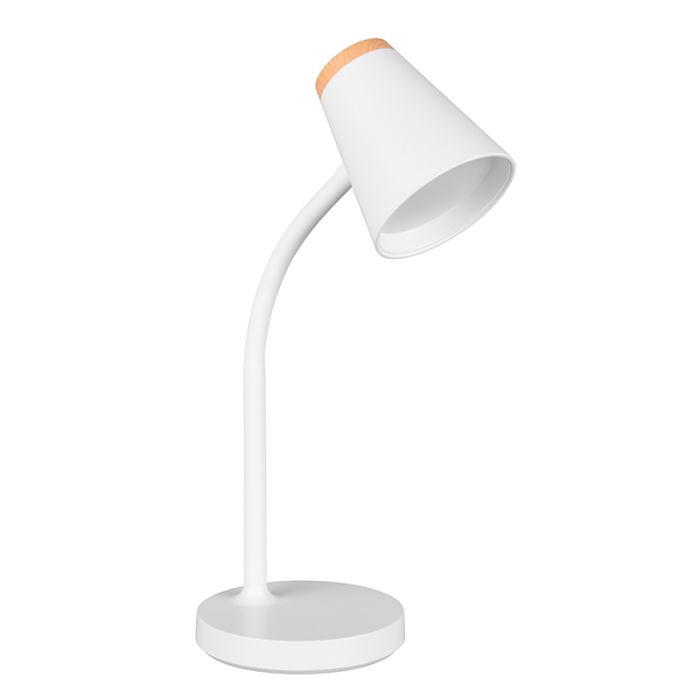 Weiße Tischleuchte Modern, Rahul, 4,5W, 3000K LED, mit Schalter