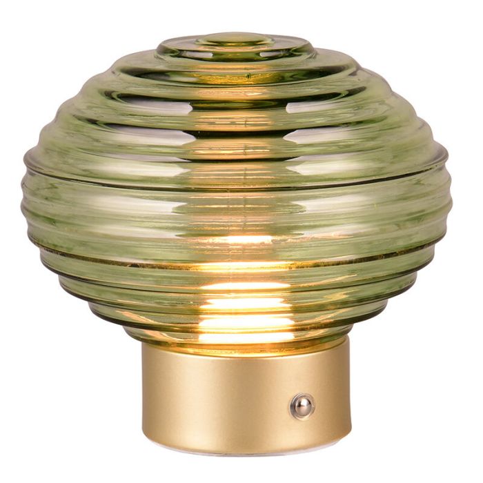 Messing aufladbare Tischlampe Retro, Walid, 2W, 3000K LED, mit Touch-Dimmer