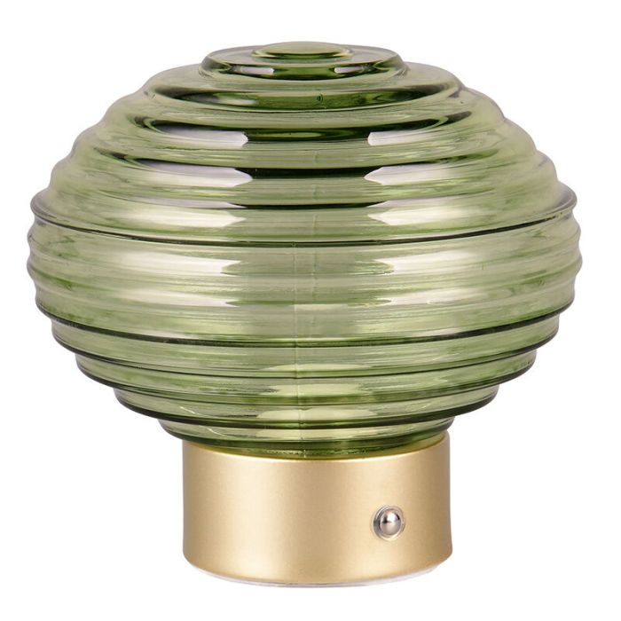 Messing aufladbare Tischlampe Retro, Walid, 2W, 3000K LED, mit Touch-Dimmer