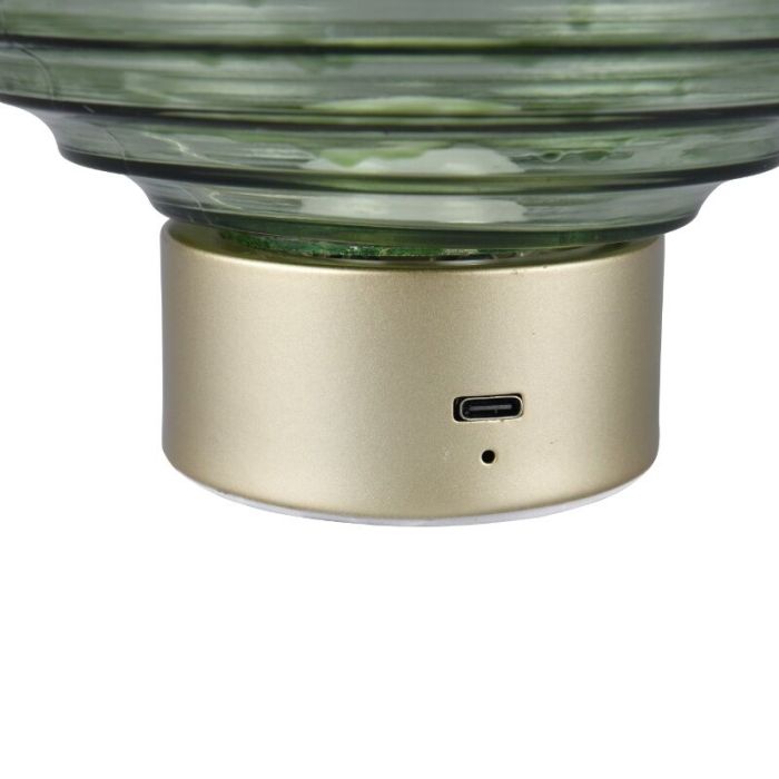 Messing aufladbare Tischlampe Retro, Walid, 2W, 3000K LED, mit Touch-Dimmer
