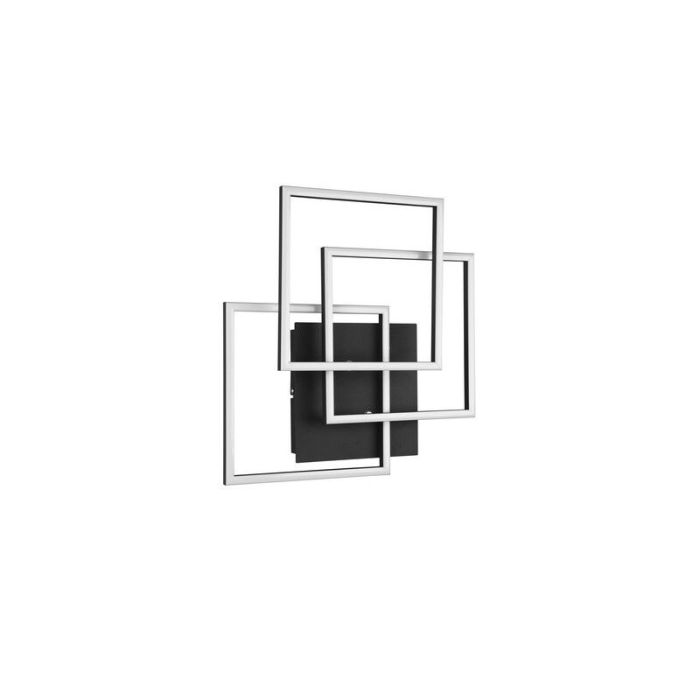 Schwarze Deckenlampe Modern, Bibiana, 28W, warm- bis kaltweiß einstellbare LED, mit Fernbedienung
