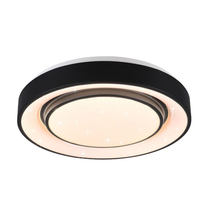 Schwarze Deckenlampe Modern, Freke, 20W, RGBW LED