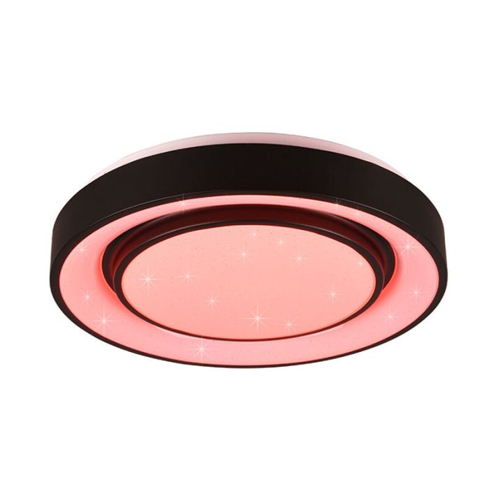 Schwarze Deckenlampe Modern, Freke, 20W, RGBW LED