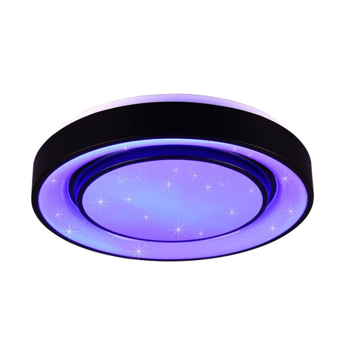 Schwarze Deckenlampe Modern, Freke, 20W, RGBW LED