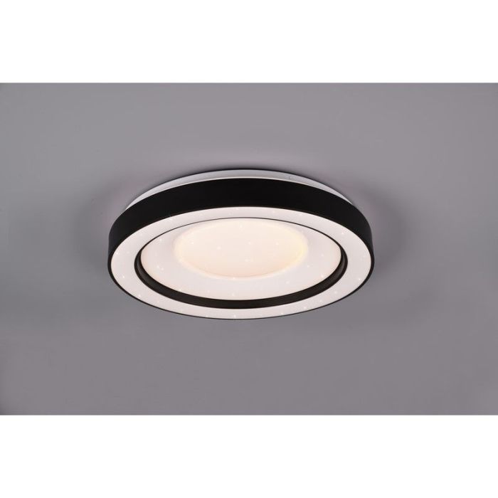 Schwarze Deckenlampe Modern, Navin, 22W, RGBW LED, mit Fernbedienung