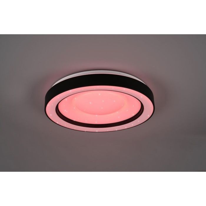 Schwarze Deckenlampe Modern, Navin, 22W, RGBW LED, mit Fernbedienung