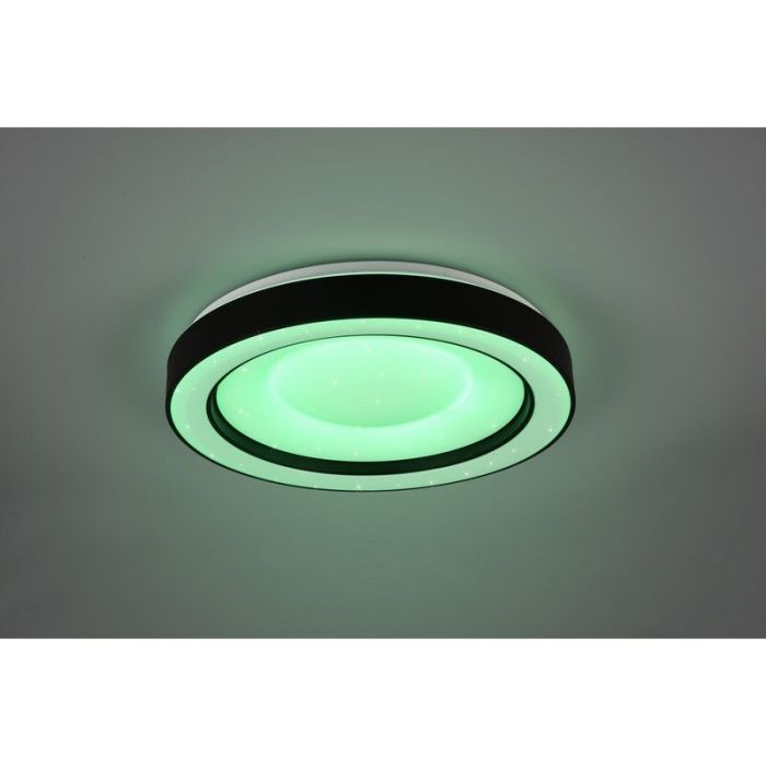 Schwarze Deckenlampe Modern, Navin, 22W, RGBW LED, mit Fernbedienung