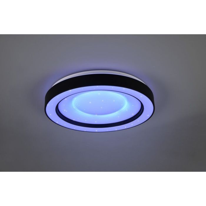Schwarze Deckenlampe Modern, Navin, 22W, RGBW LED, mit Fernbedienung