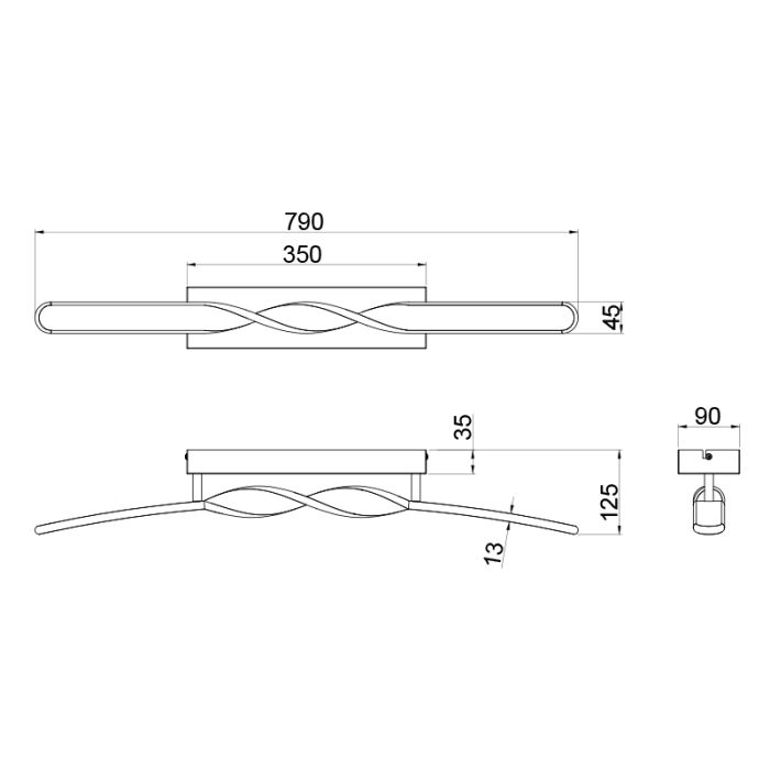 Braune Deckenleuchte Design, Quirinus, 18W, 4000K LED