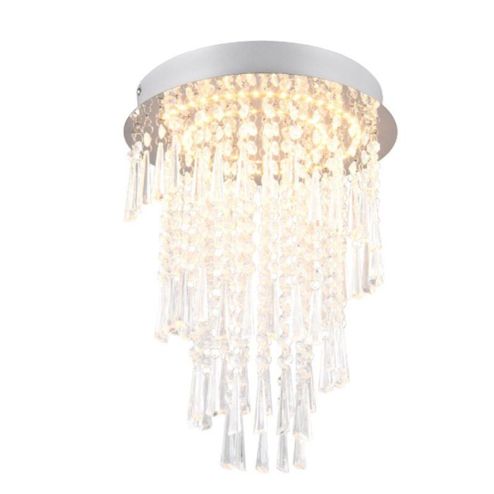 Chrom Kronleuchter Design, Sjon, 18W, warm- bis kaltweiß einstellbare LED, 3-stufig dimmbar