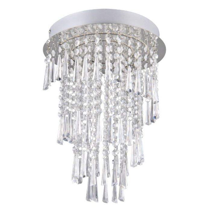 Chrom Kronleuchter Design, Sjon, 18W, warm- bis kaltweiß einstellbare LED, 3-stufig dimmbar