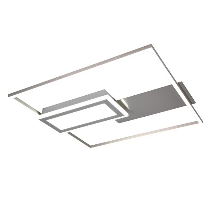 Nickel Deckenlampe Design, Shun, 32W, warm- bis kaltweiß einstellbare LED