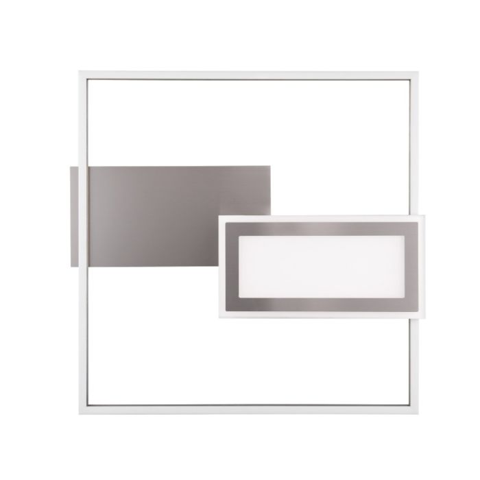 Nickel Deckenlampe Design, Shun, 32W, warm- bis kaltweiß einstellbare LED