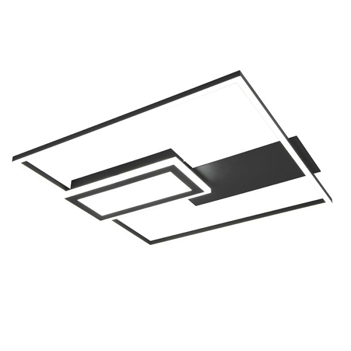 Schwarze Deckenlampe Design, Shun, 32W, warm- bis kaltweiß einstellbare LED