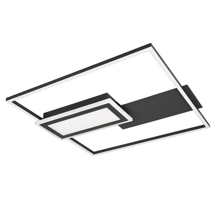 Schwarze Deckenlampe Design, Shun, 32W, warm- bis kaltweiß einstellbare LED