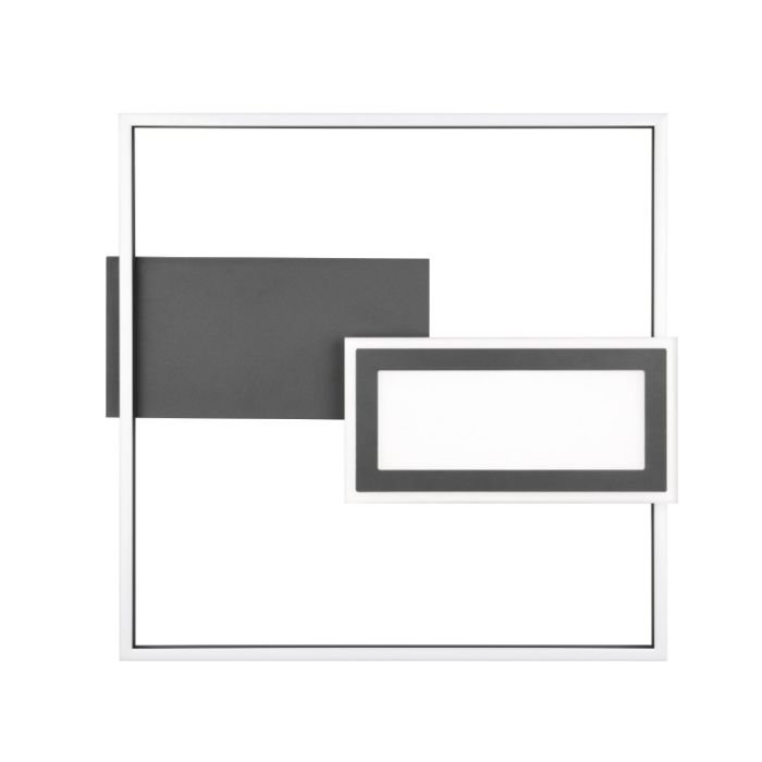 Schwarze Deckenlampe Design, Shun, 32W, warm- bis kaltweiß einstellbare LED