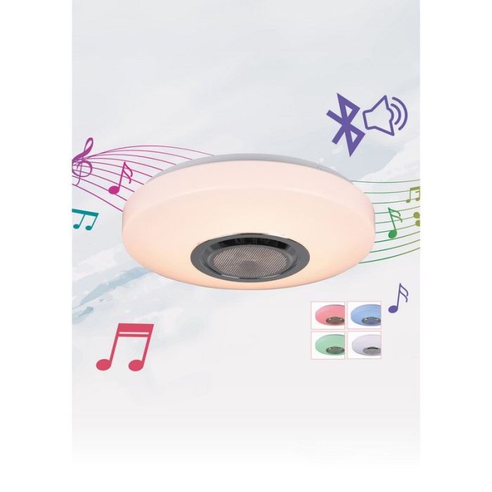 Weiße Deckenlampe Modern, Nichelle, 10W, RGBW LED, mit Fernbedienung