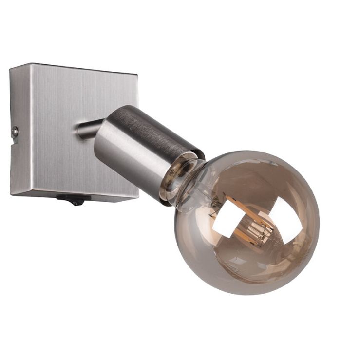 Nickel Wandstrahler Modern, Odin, mit Schalter