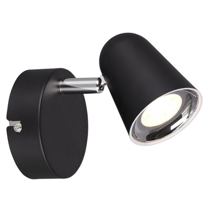 Schwarze Wandstrahler Modern, Taj, 3W, 3000K LED