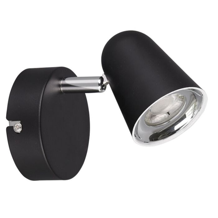 Schwarze Wandstrahler Modern, Taj, 3W, 3000K LED