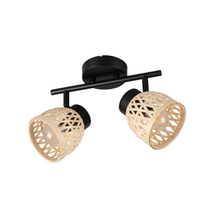 Rattan Deckenstrahler Braun, Laut