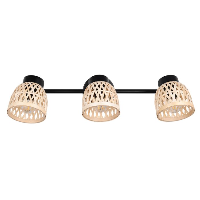 Rattan Deckenstrahler Braun, Laut