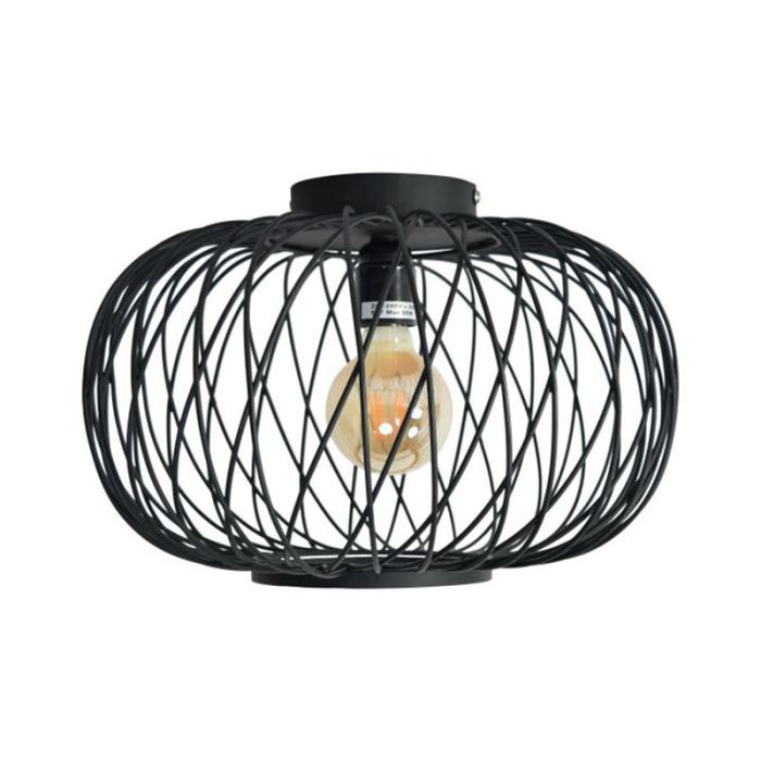 Industrielle Deckenlampe Schwarz, Karly