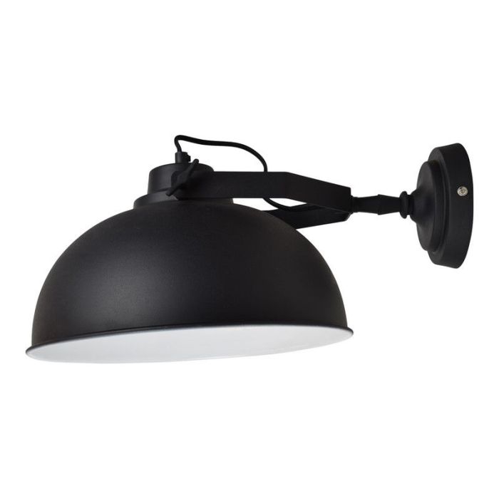 Industrielle Wandleuchte Schwarz, Fellen