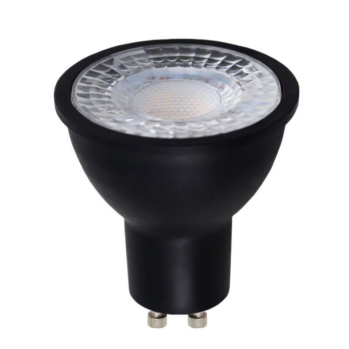 5er Pack Schwarze GU10 LED Spot Antonie, 3 Watt, 2700K (Warmweiß)