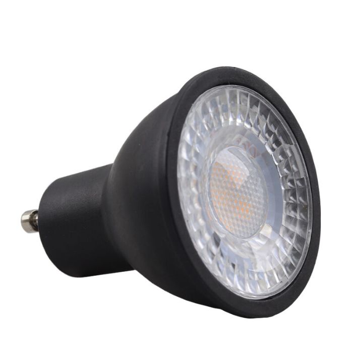 5er Pack Schwarze GU10 LED Spot Antonie, 3 Watt, 2700K (Warmweiß)
