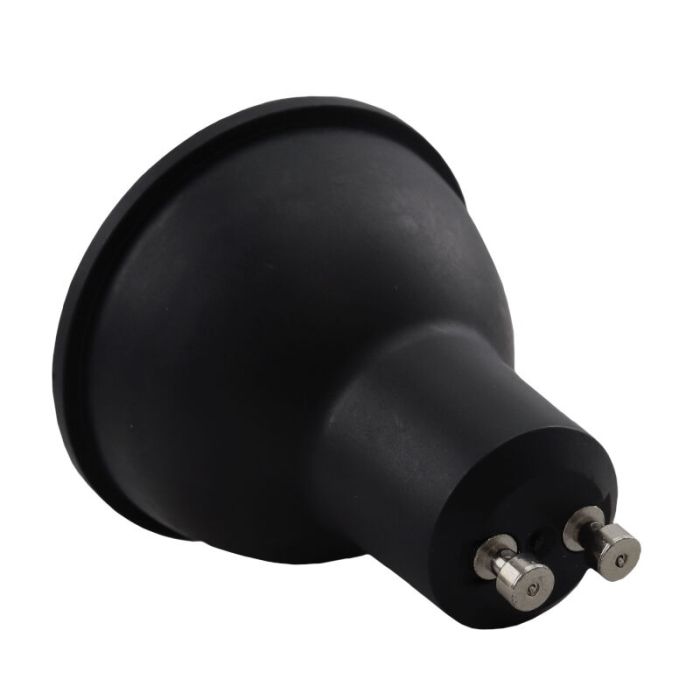 5er Pack Schwarze GU10 LED Spot Antonie, 3 Watt, 2700K (Warmweiß)