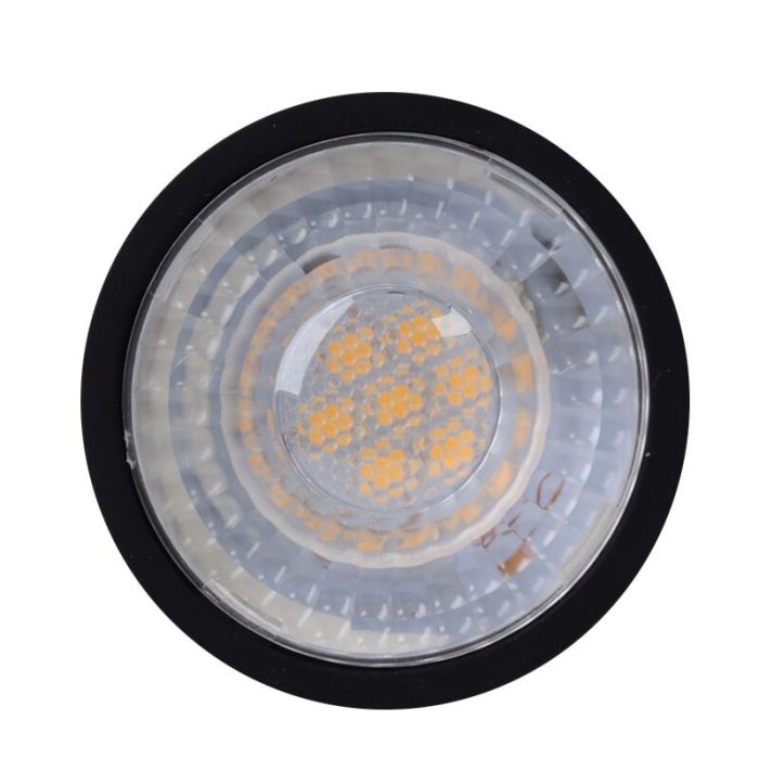 5er Pack Schwarze GU10 LED Spot Antonie, 3 Watt, 2700K (Warmweiß)