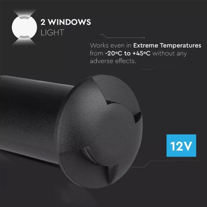 Moderne Bodeneinbaustrahler außen Schwarz, Marcus, 1W, 6500K LED, IP67