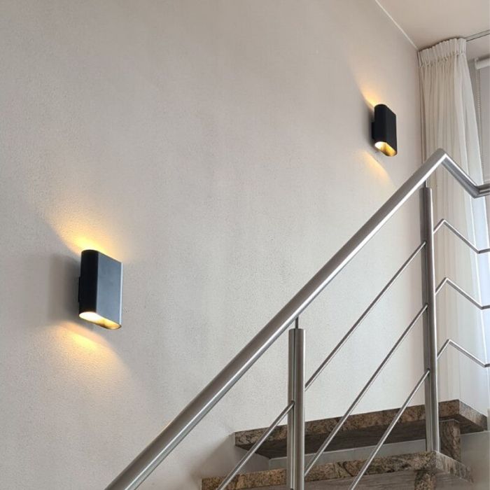 Moderne Up down Wandleuchte Schwarz, Rodigo