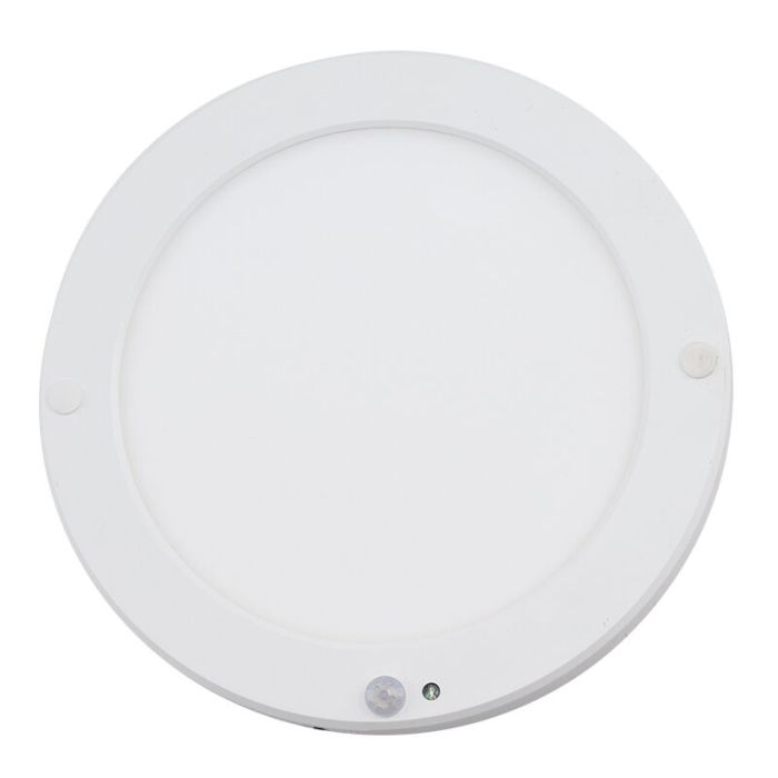 Kunststoff Deckenleuchte mit Sensor Weiß, Luan, 20W, 3000K LED