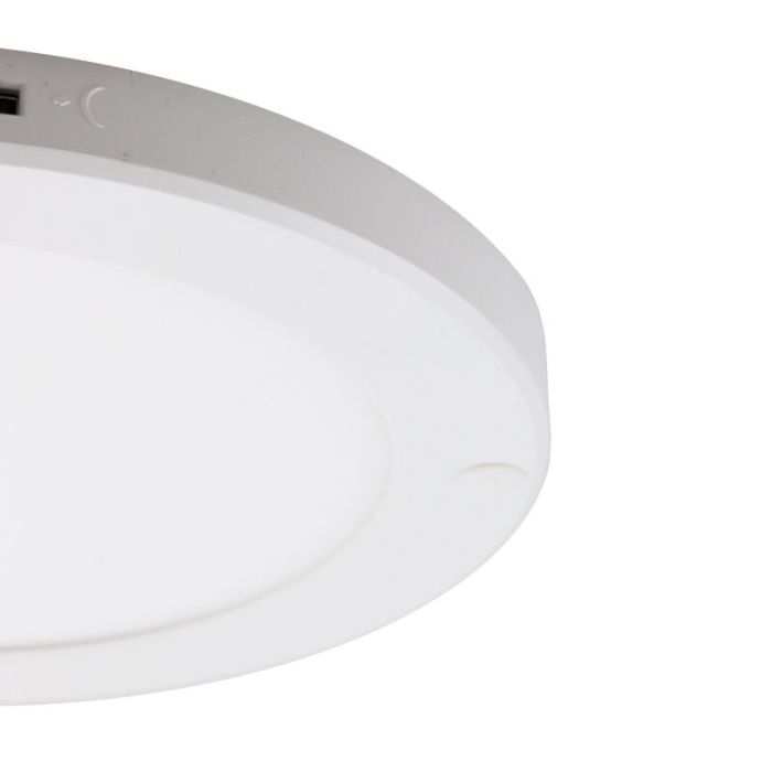 Kunststoff Deckenleuchte mit Sensor Weiß, Luan, 20W, 3000K LED