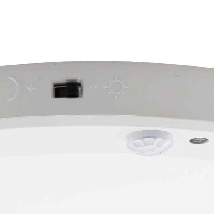 Kunststoff Deckenleuchte mit Sensor Weiß, Luan, 20W, 3000K LED