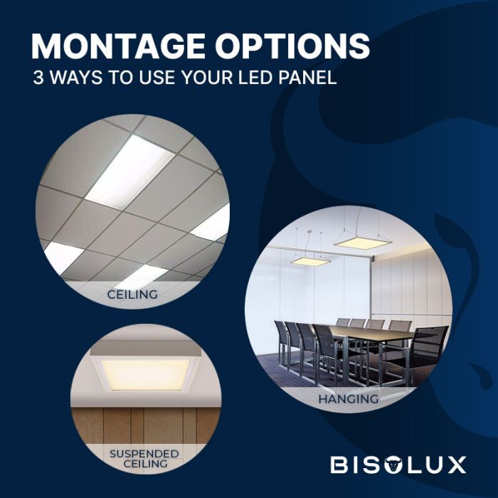 Bisolux LED Panel 120x30 - 38W - 4000K - UGR<19 - Side-lit