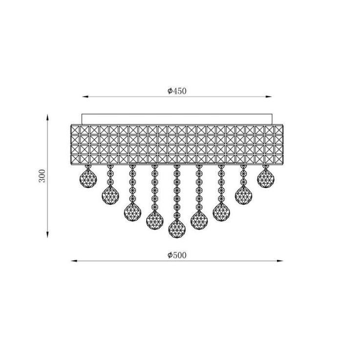 Design Deckenlampe Chrom, Mitzy