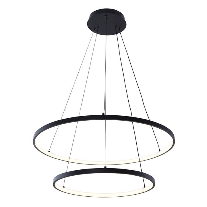 Design Pendelleuchte Schwarz, Kubra, 50W, warm- bis kaltweiß einstellbare LED