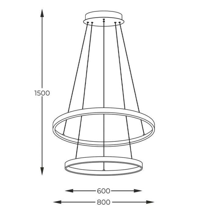 Design Pendelleuchte Gold, Kubra, 60W, warm- bis kaltweiß einstellbare LED