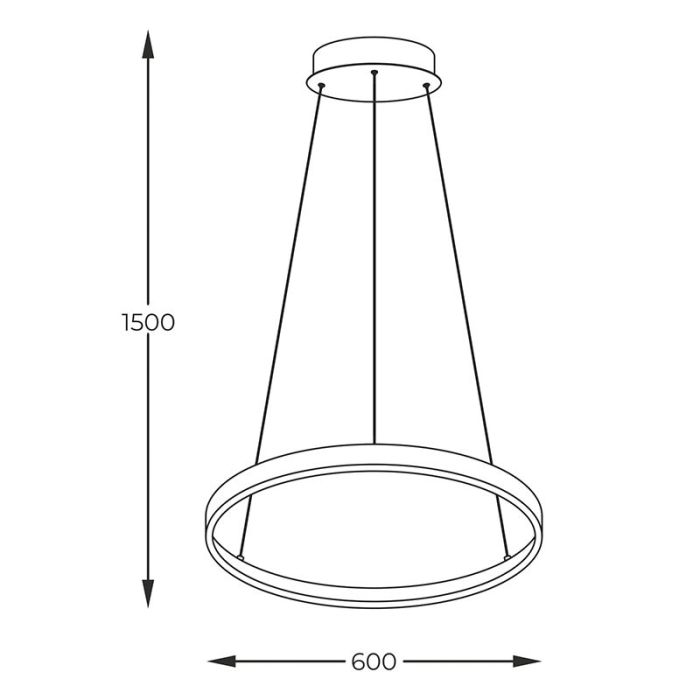 Design Pendelleuchte Gold, Kubra, 28W, warm- bis kaltweiß einstellbare LED