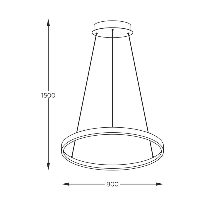 Design Pendelleuchte Schwarz, Kubra, 36W, warm- bis kaltweiß einstellbare LED