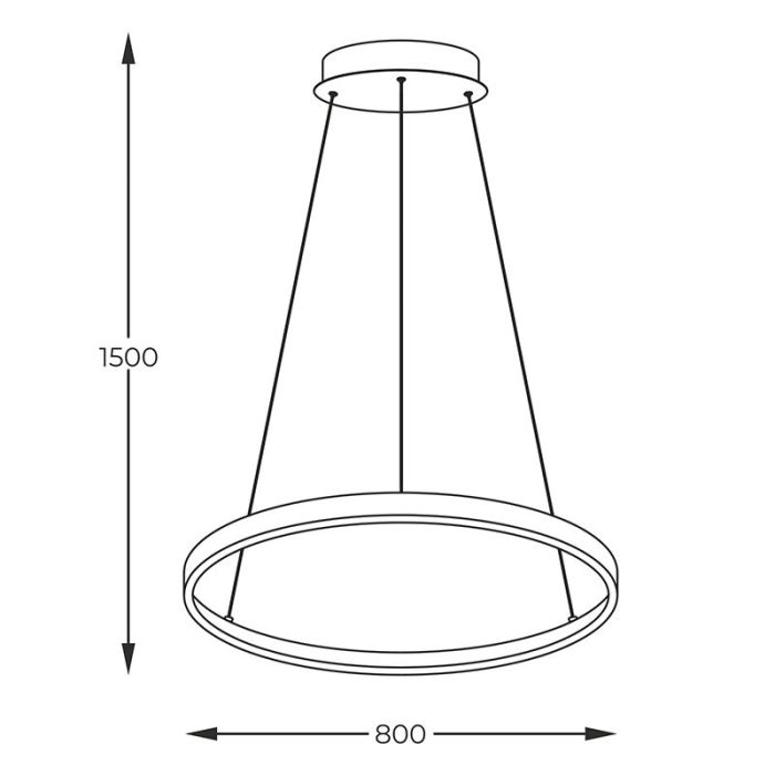 Design Pendelleuchte Gold, Kubra, 36W, warm- bis kaltweiß einstellbare LED