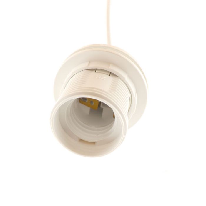 Moderne Pendelleuchte ohne Kappe Weiß, Rika